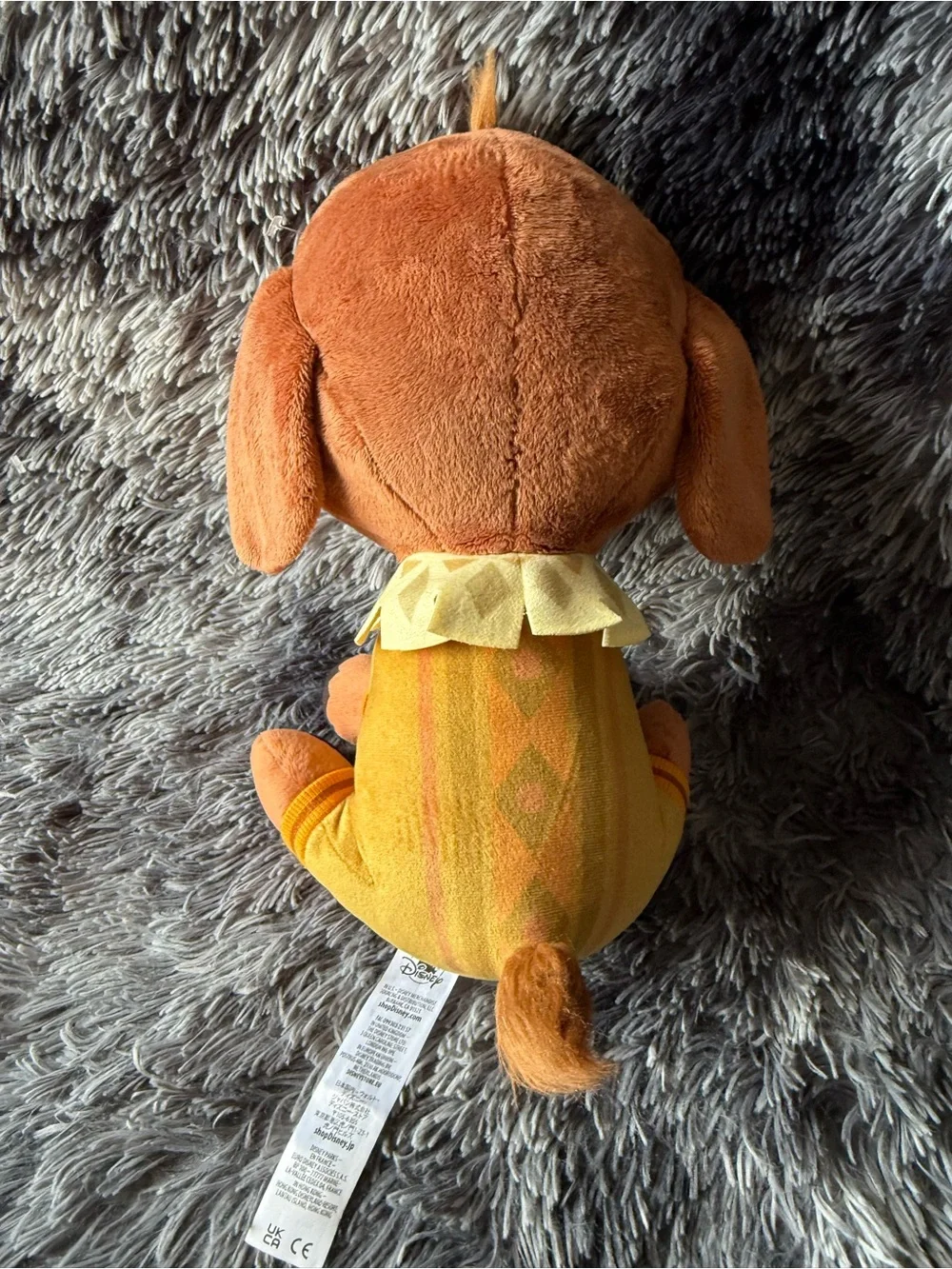 Orange Plush Puppy Dog Toy with Yellow Shirt - Soft Pet Playmate